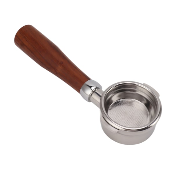 58mm Bundløs Portafilter 2 Ører Rustfrit Stål Træhåndtag Aftageligt Kaffemaskine Tilbehør til Breville 9 Serie E Circle Rosewood