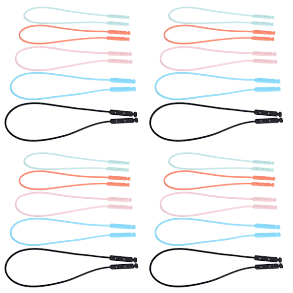 4Set Universal Soft Silicone Elastic Mouth‑Muffle Strap Belt for Doctor Nurse Teacher Use