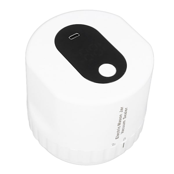 Elektrisk glasbeholder vakuumforsegler sæt automatisk USB genopladelig konservesglas vakuumforsegling maskine med låg til fødevareopbevaring fermentering hvid