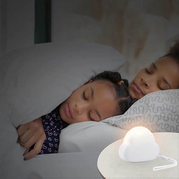 Genopladelig Natlampe til Børn, Cloud Nomad Natlampe til Amning, Bærbar Lommelygte til Børn, 4-Watt Dekorativ Bordlampe til Babyværelse, Sm