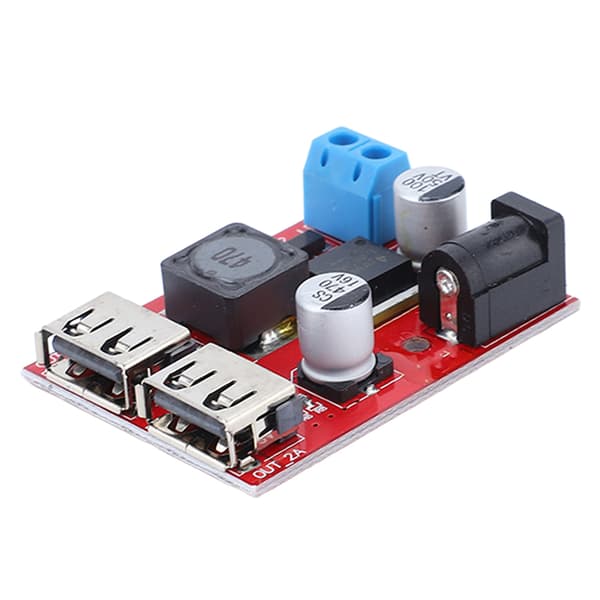 Spændingsregulatorkort Solar Controller 2 USB-udgang Buck-modul DC6V-30V til 5V