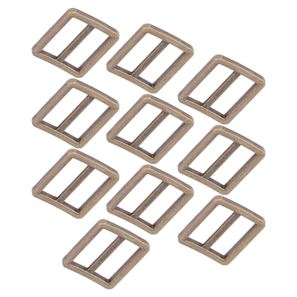 10 stk metallspenne i sinklegering, blank, slitesterk, slitesterk, mye brukt beltespenne for koffert, ryggsekk, DIY, bronse