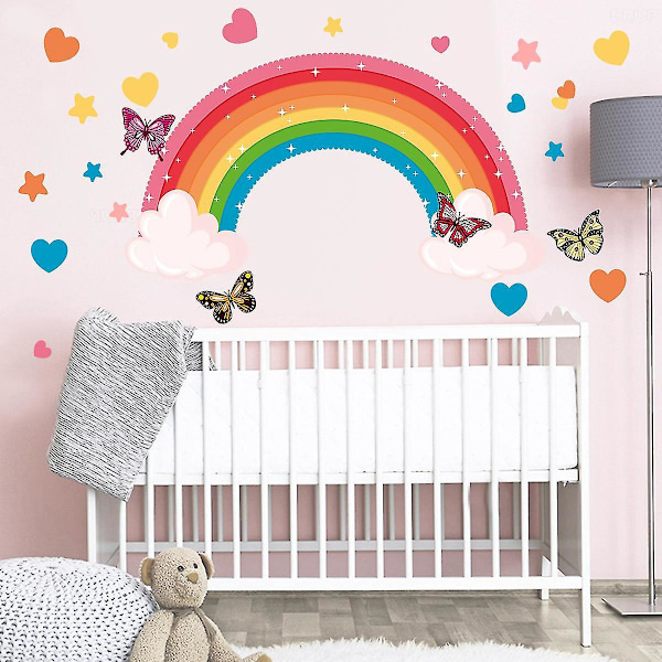 Regnbue Veggdekorasjoner For Baby Barn Tenårings Soverom (regnbue)