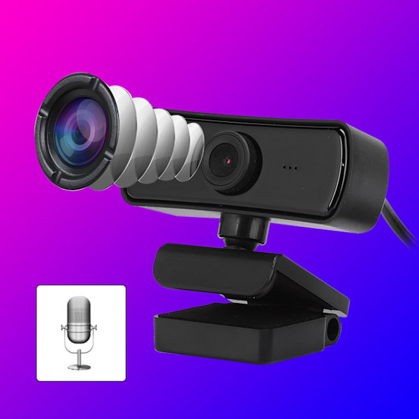 Webcam USB-kamera med indbygget mikrofon, computertilbehør til liveudsendelse og netundervisning