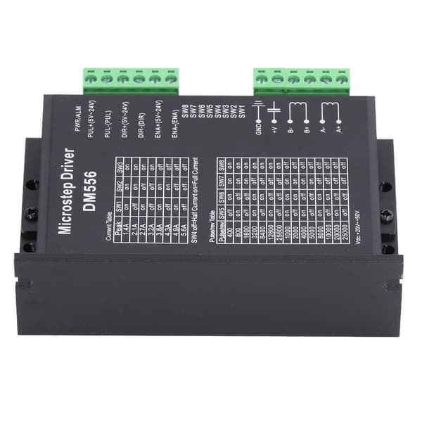 Mikrotrinsdriver Digital til 57 86 NEMA23 NEMA34 Stepmotorcontroller 2-faset 5,6A DM556-Sort-1 Stykke