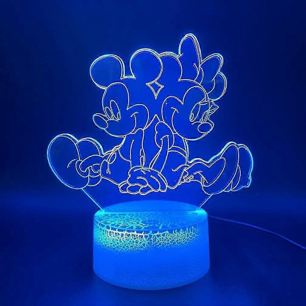 Minnie Mickey 3D LED Natlampe Børneværelse Bordlampe