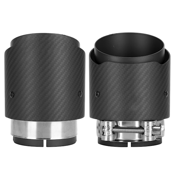 Avgasrör i kolfiber, 80 mm inlopp, 101 mm utlopp, rakt avgasrör, matt, passar till Mazda CX5 CX4 (matt svart)