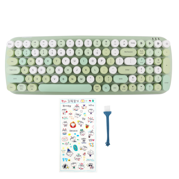 MultiDevice Keyboard for Bluetooth 5.1 Trådløst tastatur for bærbar mobiltelefon-nettbrett (grønn)