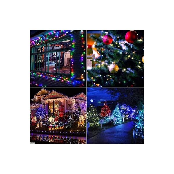 Net String Lights, 192 LED Net Lights 3M x 2M, 8 Modes, Vandtæt, Dæmpbar til Soveværelse, Jul, Bryllup, Fest, Hjem, Have, Farve