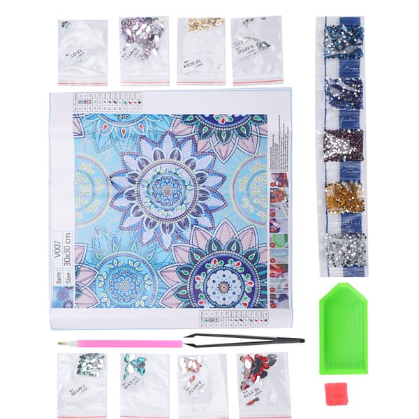 5D Diamantmalingssett Kaleidoskop Mandala Tegning Kunstdekor DIY Håndverkspynt