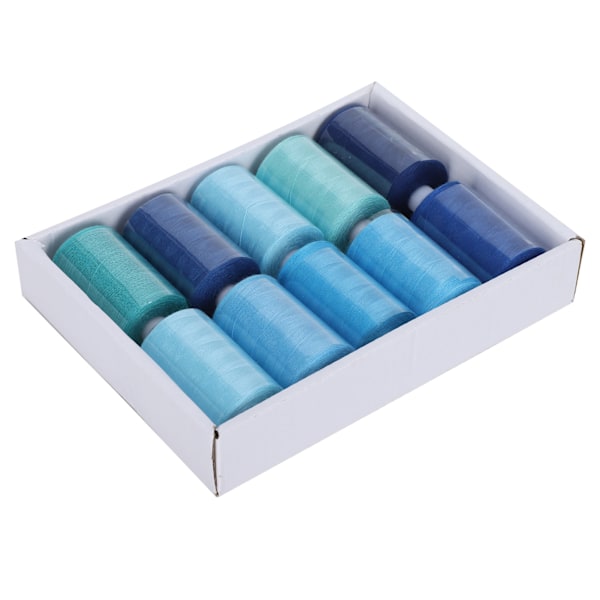 10 rullaa ompelulankaa Set Koti Pagoda Langat DIY Tarvikkeet 300 Jaardia 402Sininen