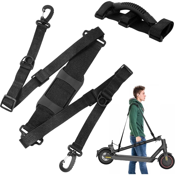 Tilbehørspakke til elektrisk scooter: Bæretaske, skulderrem, håndtag, armlæn, bremsekabelbeskytter - kompatibel med Xi-modellen