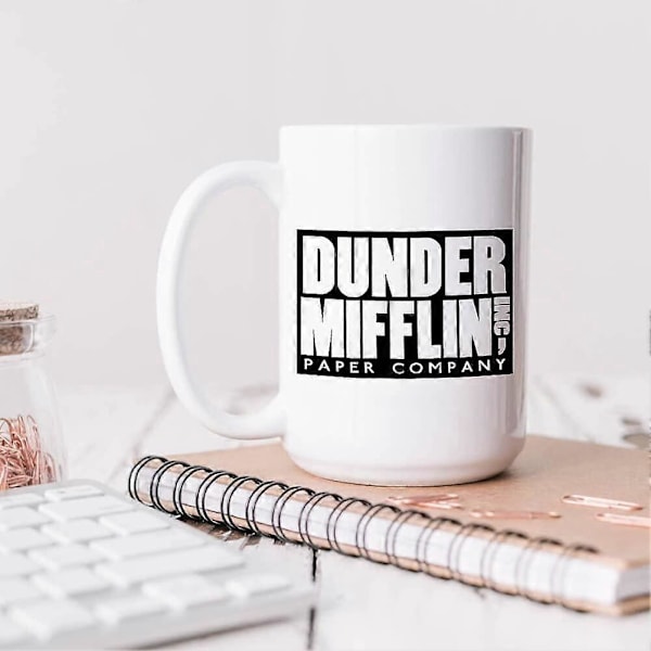 The Office TV-serie Kaffemugg - Mikrovågsugns- och diskmaskinssäker rolig keramikmugg (Dunder Mifflin)