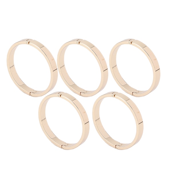 5 stk runde karabinkroker i legering, bindesløyfe, DIY-spennetilbehør for løs spiralnotat, ytre diameter 40 mm, indre diameter 35 mm