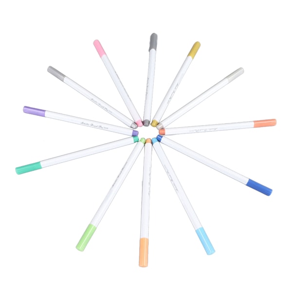 Metallic Maling Penne 12 Farver Blød Pen Tip Multifunktion Maling Marker Penne til Studerende Notering
