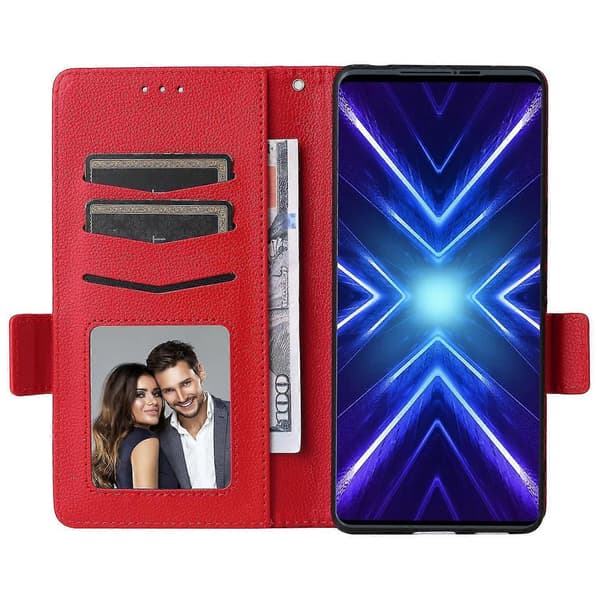 Puhelinkotelo HTC U24 Pro 5G -nahkakotelo, punainen Red HTC U24 Pro 5G