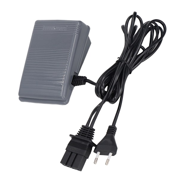 Sy-maskinpedal Multifunktionel 3 huller Skridsikker tekstur Pålidelig Grå Sykontrolpedal til hjemmet EU-stik 220V