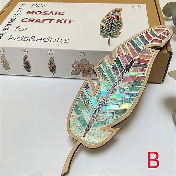 DIY Mosaikhåndværkssæt, Mosaikfjer Kunsthåndværkssæt til børn og voksne B