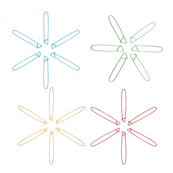 Sticknåls Säkerhetsnålar - Set med 25 stycken för Legering Sticknålar - 15cm Längd
