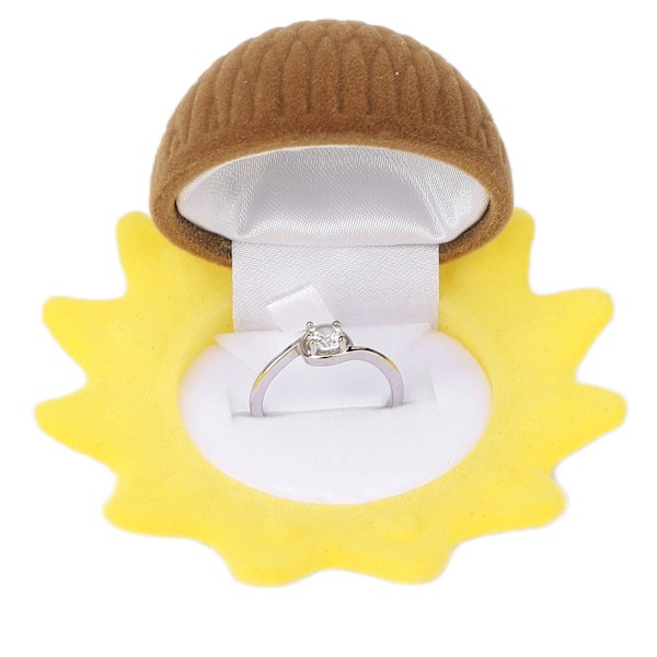 Rejse smykker Organizer Mini Bærbar Solsikke Form Ring Halskæde Armbånd Smykker Opbevaringskasse æske til kvinder