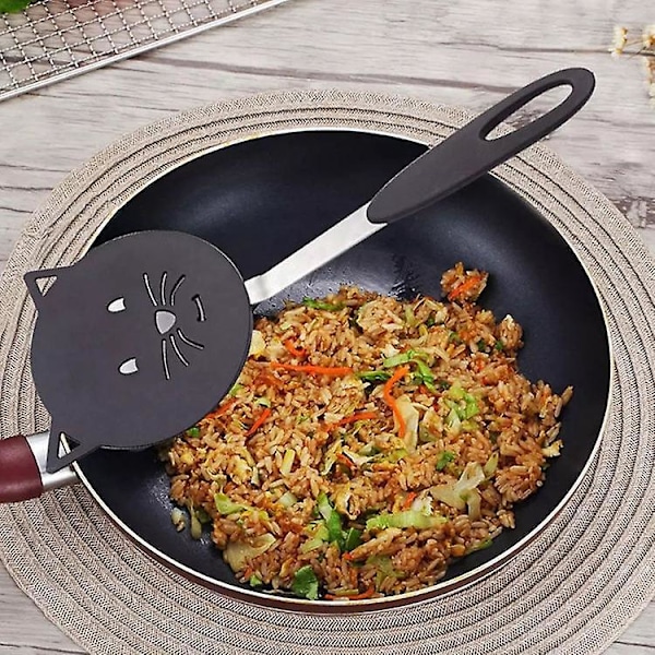 Silikon-støbt Køkkenredskab med Robust Stålhåndtag - Sikker til Non-Stick Køkkengrej