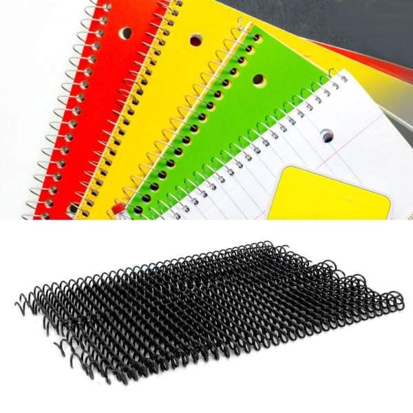 20st 30 Hål LösE blad Plastbindningsring Fjäder Spiralringar för A4-papper 11mm svart