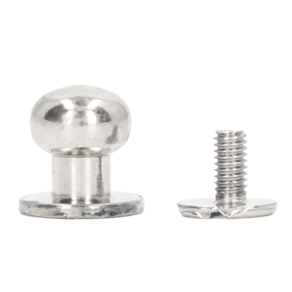 200 sæt munkerivet med høj glans, glattere 10x8mm udsøgt håndværk læder DIY håndværk forsyninger til DIY tøj tasker sølv