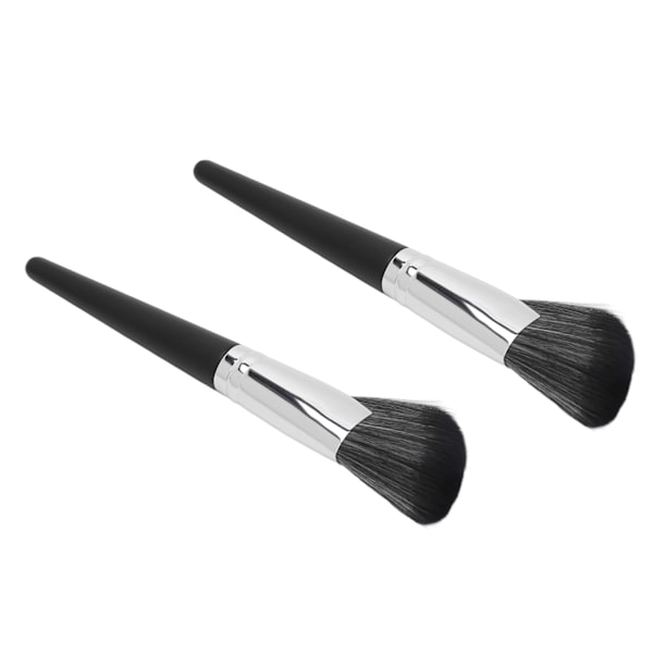2 kpl Sirppi Contour Brush Pehmeät hiukset Puinen kahva Meikkivarjostussivellin Kosmeettinen työkalu meikkitaiteilijalle