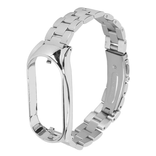 Smartwatch Armband Rostfritt Stål Solid Justerbar Skyddande Ersättningsarmband för Mi 7 NFC Silver