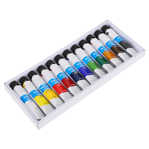 Akvarel Pigment 12 Farver Professionelle Malerværktøjer Kunst Tilbehør til Maler 10ml