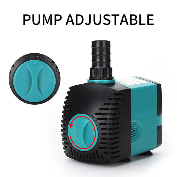 Mini nedsenkbar vannpumpe - 220l/t, 3w - ideell for fisketanker og sirkulerende vann
