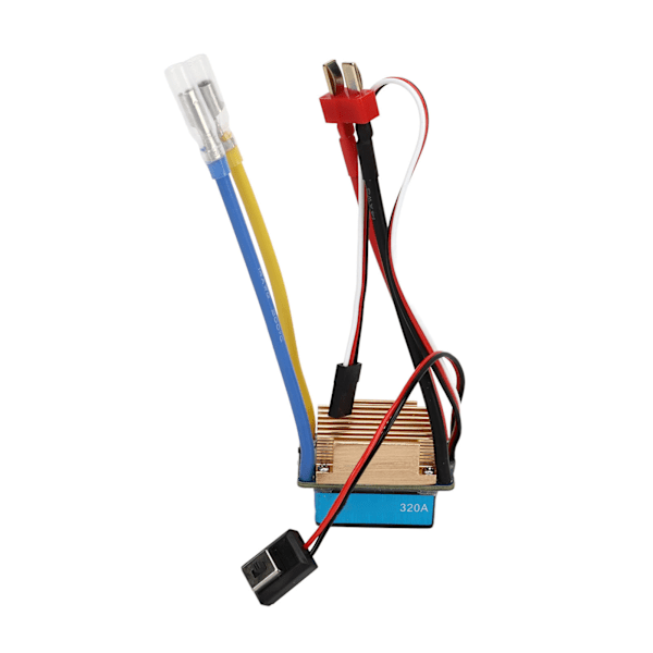 RC Borstad ESC T-kontakt 320A Vattentät Dammtät 2-vägs Borstad Elektronisk Hastighetsregulator för RC Bil och Båt