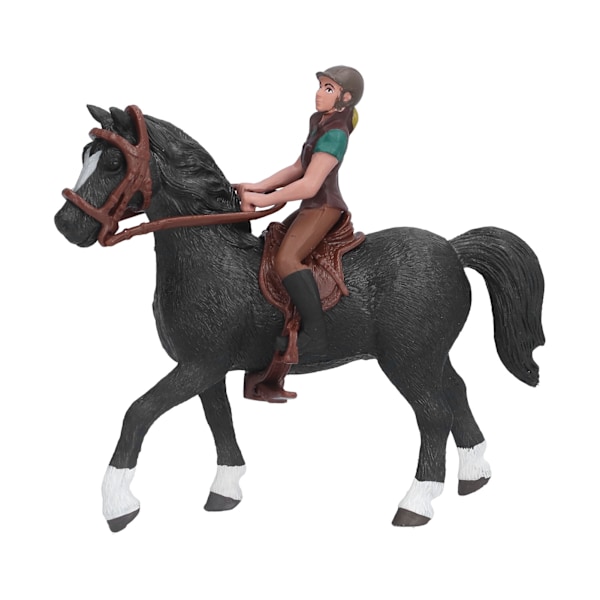 Hest Rodeo Figur Hestebarn Simuleret Bondegård Hest Rytter Model Legetøj Fødselsdag Gave Ornament Grøn Hest Rytter