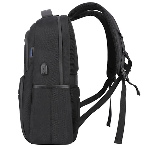 Laptop Ryggsäck Mode Fritid Stor Kapacitet Svart Laptop Dator Ryggsäck för Utomhus Resor Skola Väska