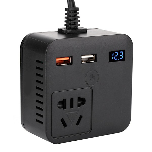 150W Bilomvandlare Spänningsomvandlare Transformator QC3.0 USB-laddare 12V till 220V