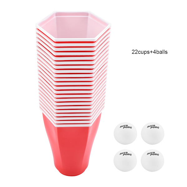 Hexcup Beer Pong rød Game Cup Set Party