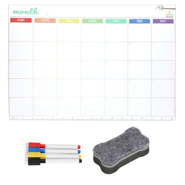 Whiteboard Schedule Reusable Magnetic Meal Planner with Pen Dry Erase for Refrigerator