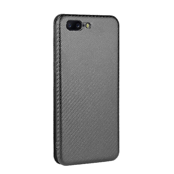 Oneplus 5 hiilikuituinen nahkakotelo - B6 Musta