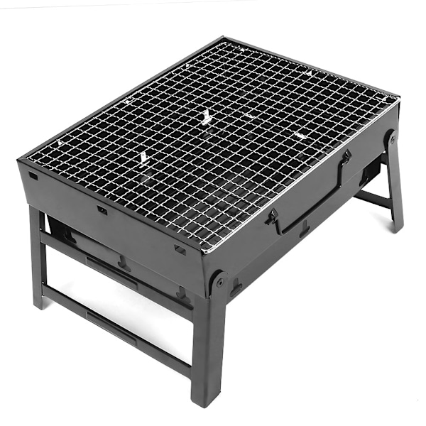 Bærbar rustfri stål foldbar grill BBQ kulgrill til camping udendørs