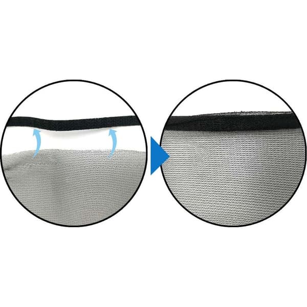 Vinduesmyggenet sæt med 4 – Mål 130x150 cm – 100% sort polyester – Borefri installation med selvklæbende strimler
