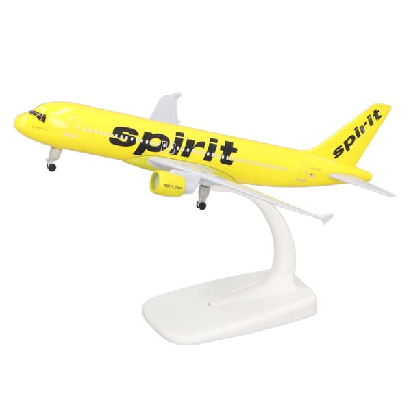 320 Alloy Flymodel Høj Stimulering Flydekoration Model med Displaybase Gul Hvid