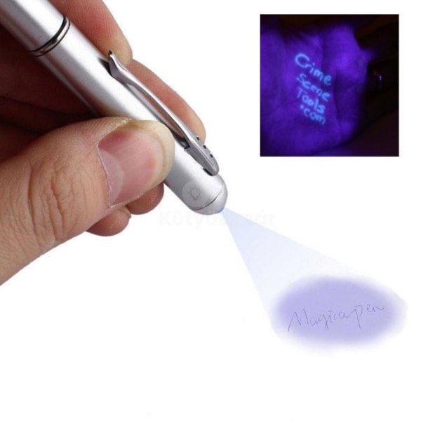 2st osynlig bläckpenna med UV-ljus för hemligt meddelande Förfalskningsräkning Detektor Penna Party gynnar födelsedag julväska Present för barn