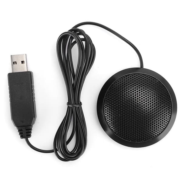 Mini kapasitiv mikrofon USB krageklipsmikrofon med innebygd lydkort for datamaskin