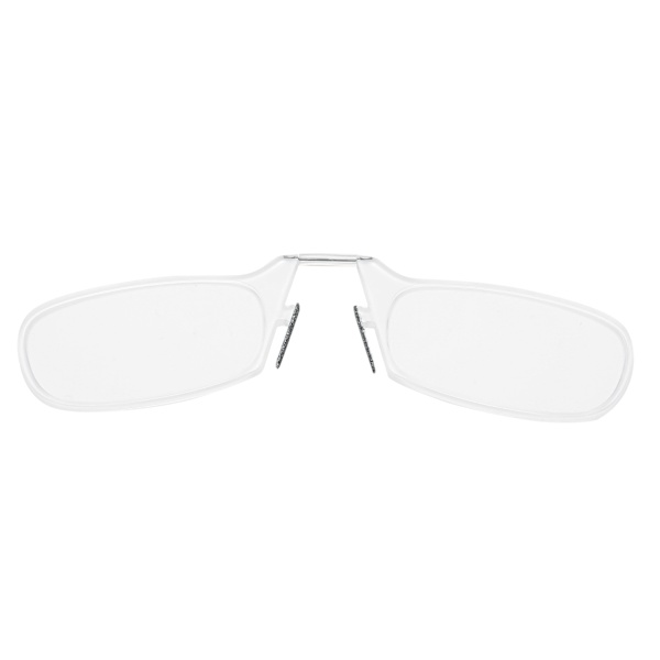Bärbara Pince Nez läsglasögon Äldre Snygga klämnäsa Presbyopiska glasögon (+200 transparent färg)