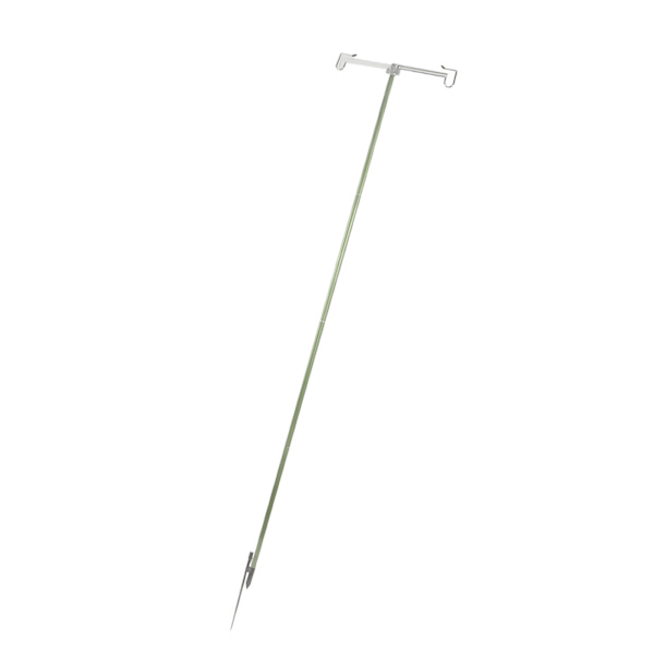 Camping Lampe Stang Sammenklappelig Letvægts Aluminiumlegering Udendørs Lygte Stativ med Opbevaringspose til Picnic Fiskeri Grøn