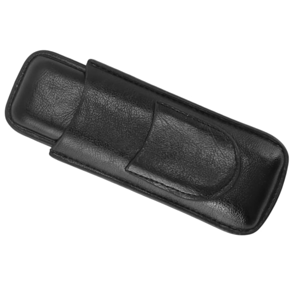 Elegant 2-fingers cigarrhållare i läder, ingen blekning, bärbar för resor