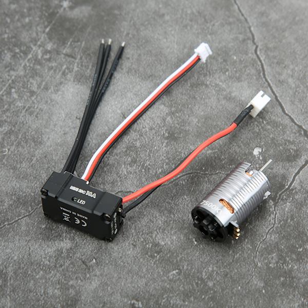 1410 Børsteløs Motor 18A Sort ESC RC Udskiftningstilbehør Reservedel (Titanium Farve 7500KV )