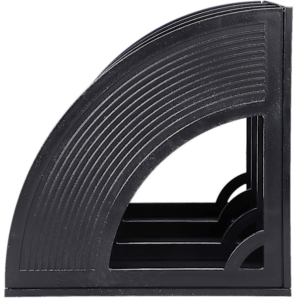 Skrivebordsfilorganiser Filholder Tredobbelt Robust Skrivebordsdokument Kabinet Rack Plastikrammer