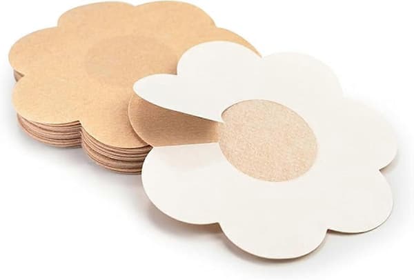 40 stk. brystbeskyttere, brystvortedeksler, engangs brystvortedeksler, BH-innlegg, selvklebende usynlig BH for kvinner (standard 6 cm, beige)
