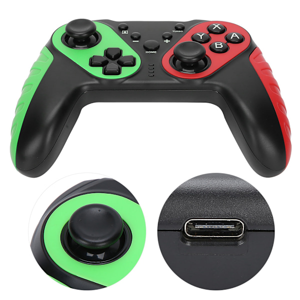 Bluetooth trådløs kontroller fjernkontroll joystick gamepad gyroskop for Nintend Switch ProGreen Pink